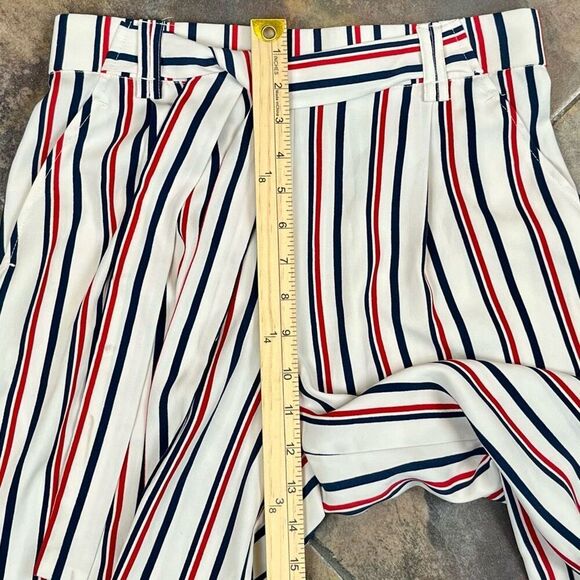 Zara Trafaluc Collection Cropped Wide Leg Striped America Pants Medium - Picture 8 of 12
